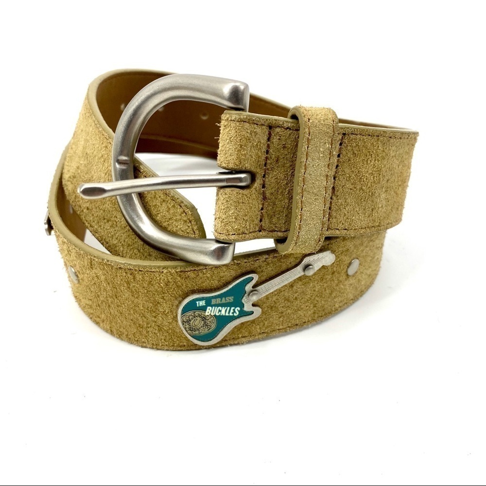 Women’s leather western style belt guitar charms